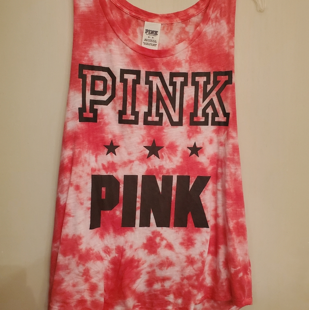 PINK Red and White Tank